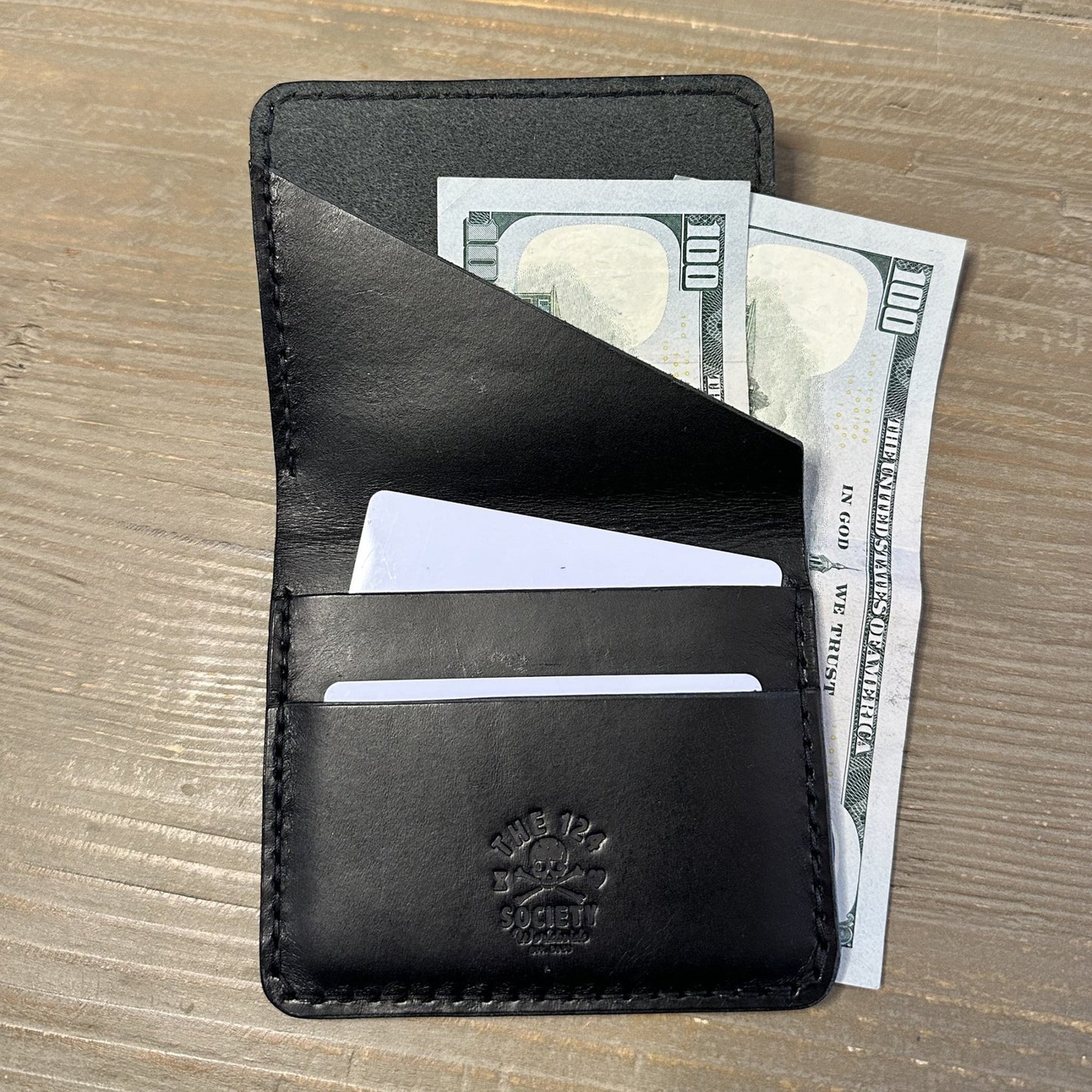 Agent 124 International Bifold Wallet: Black Handmade Premium Italian Leather Bifold Wallet - The 124 Society