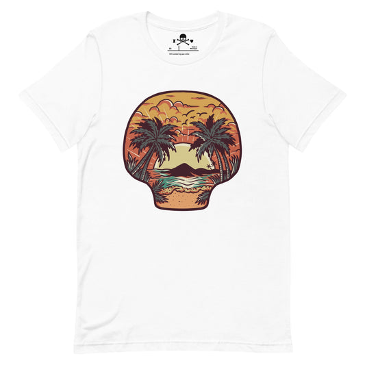 Skull Sunset (Color on White) T-Shirt - The 124 Society