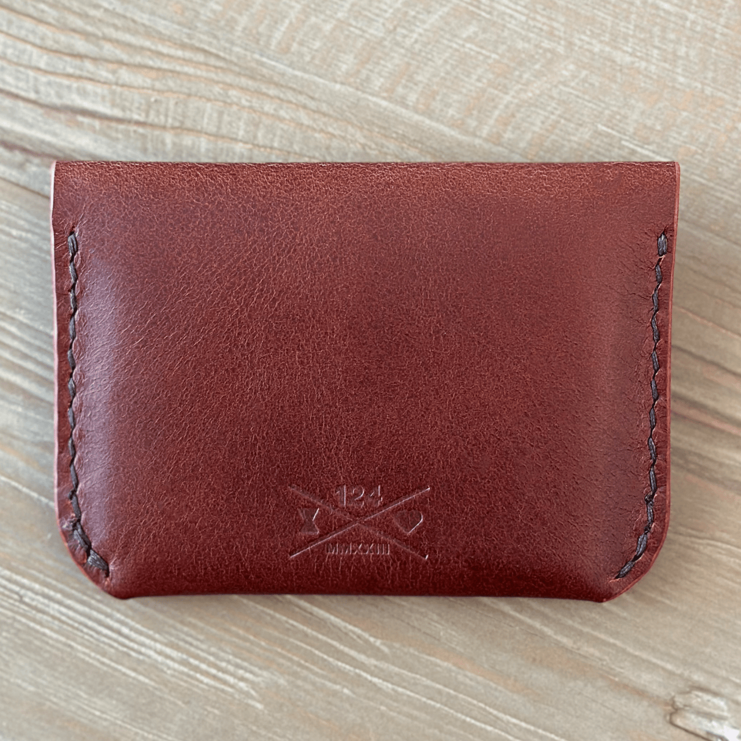 The J.V. Flap Wallet: Brown Handmade Premium Italian Leather Card Wallet - The 124 Society