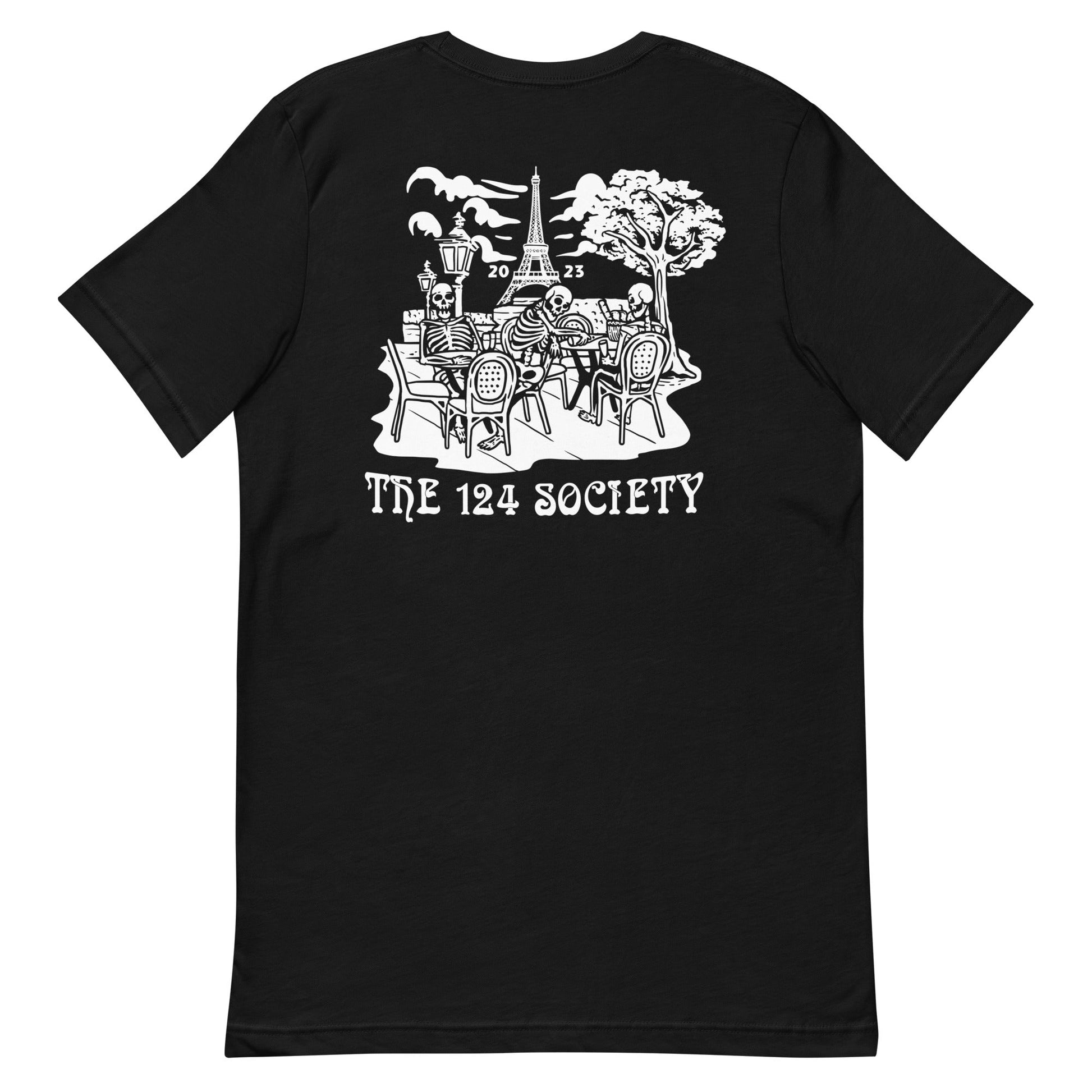 Paris Nights T-Shirt (White on Black) - The 124 Society