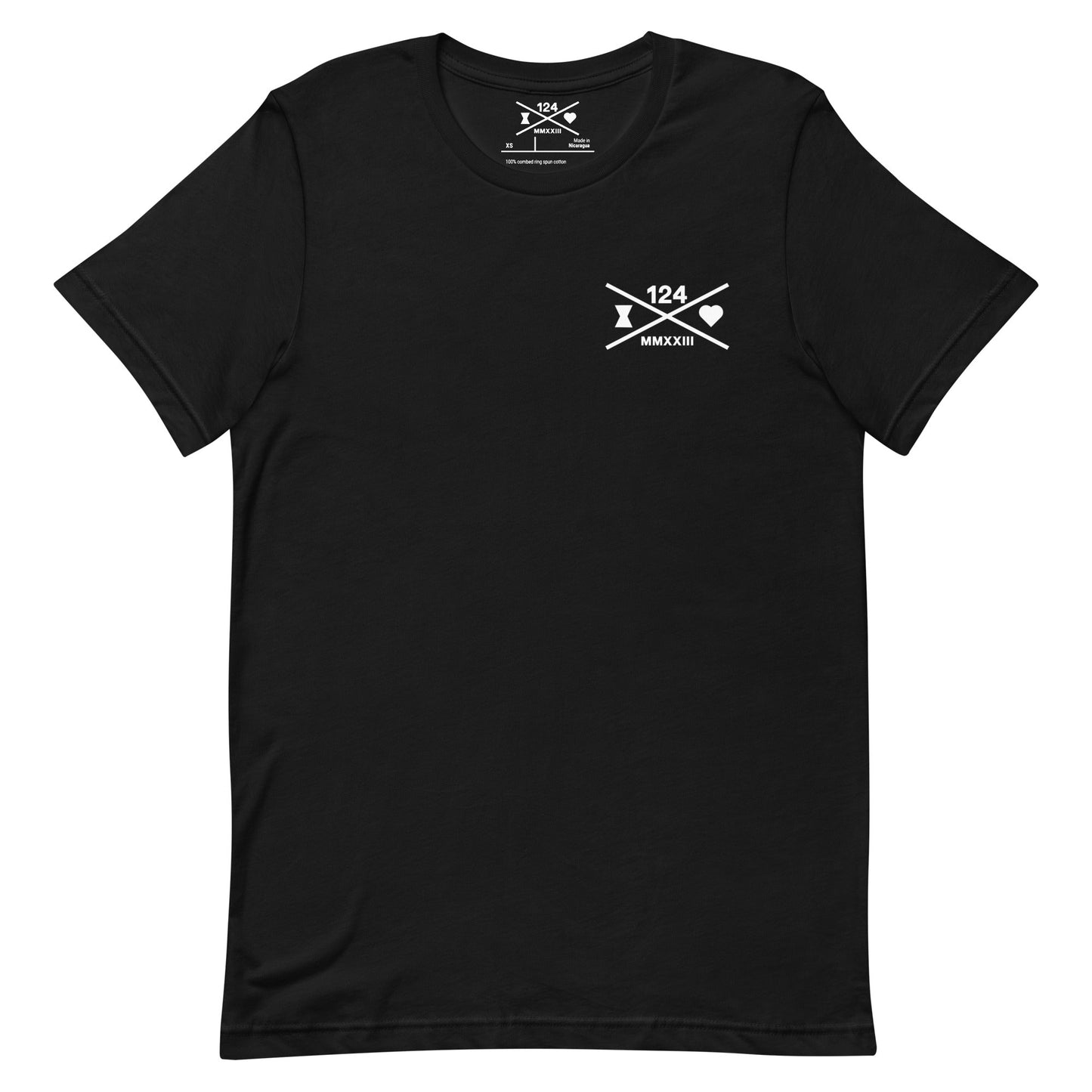 Shark T-Shirt (White on Black) - The 124 Society