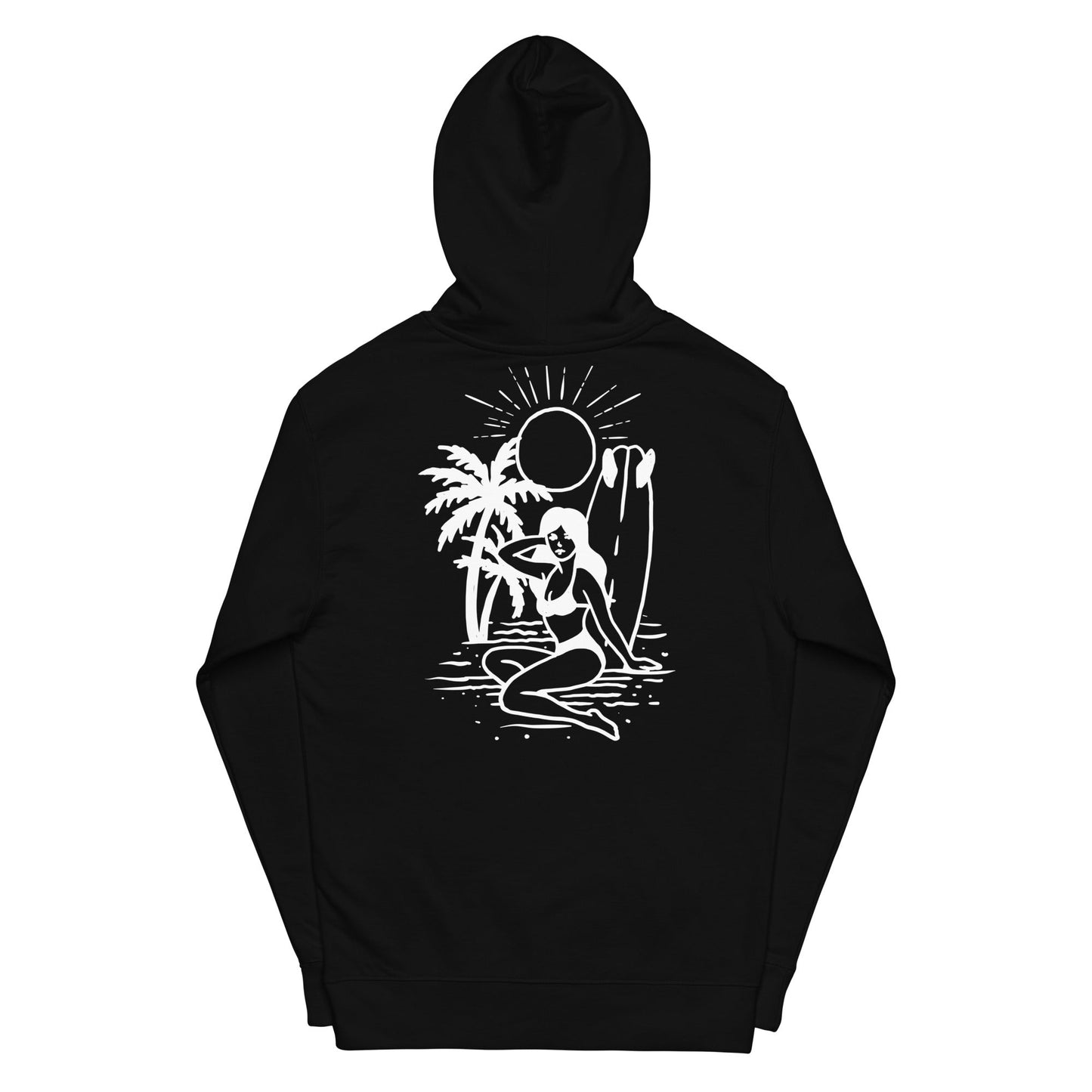 Surfer Girl 2 Hoodie (White on Pink) - The 124 Society